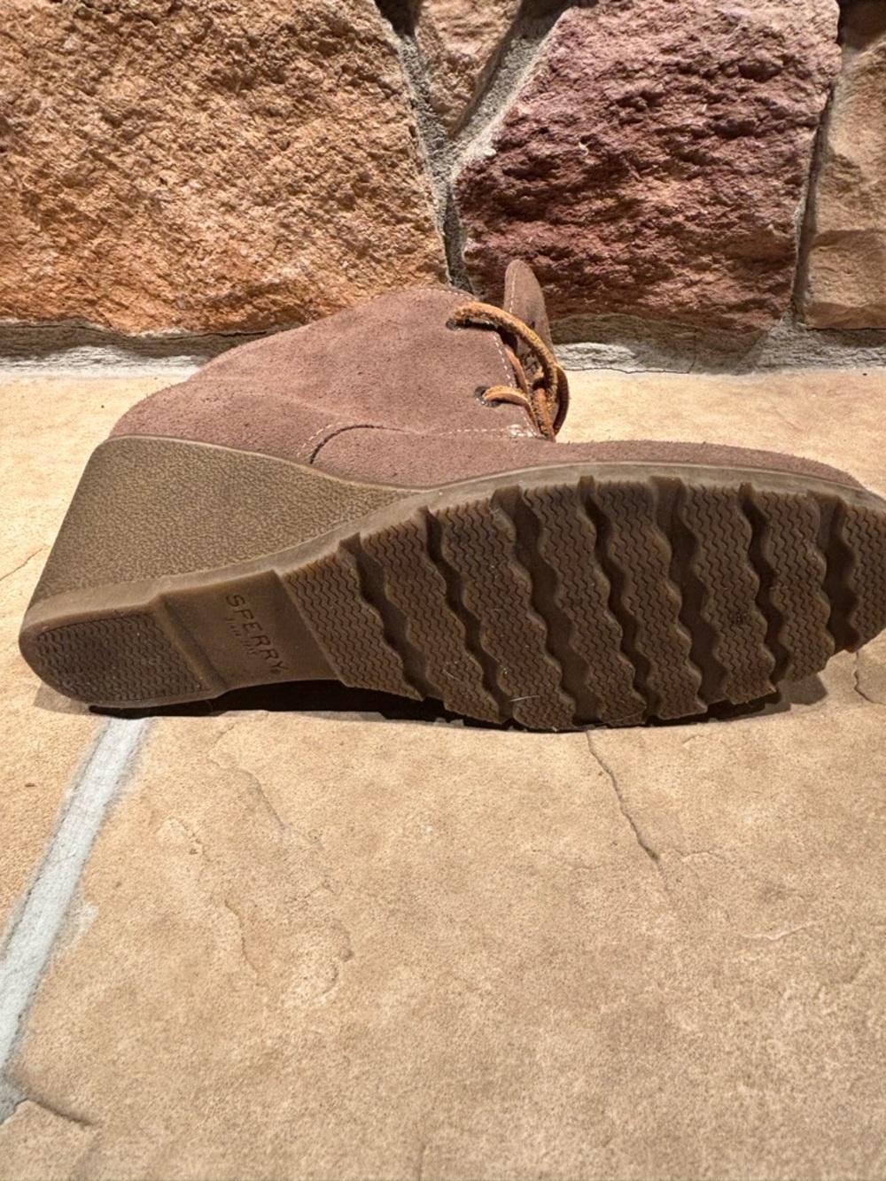 Sperry Top Sider Tan Suede Stella Prow Lace Up Wedge
Ankle Booties - Picture 7 of 7